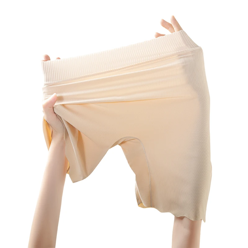 شورتات واقية للنساء الحوامل، سراويل قصيرة آمنة، سراويل بوكسر نسائية مقاس كبير، ملابس داخلية من الحرير الجليدي، ملابس داخلية صيفية تحت التنورة #6