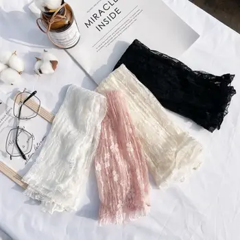 Couvre-bras en maille de dentelle sans doigts ultra fine respirante, manches de protection solaire, gants de conduite