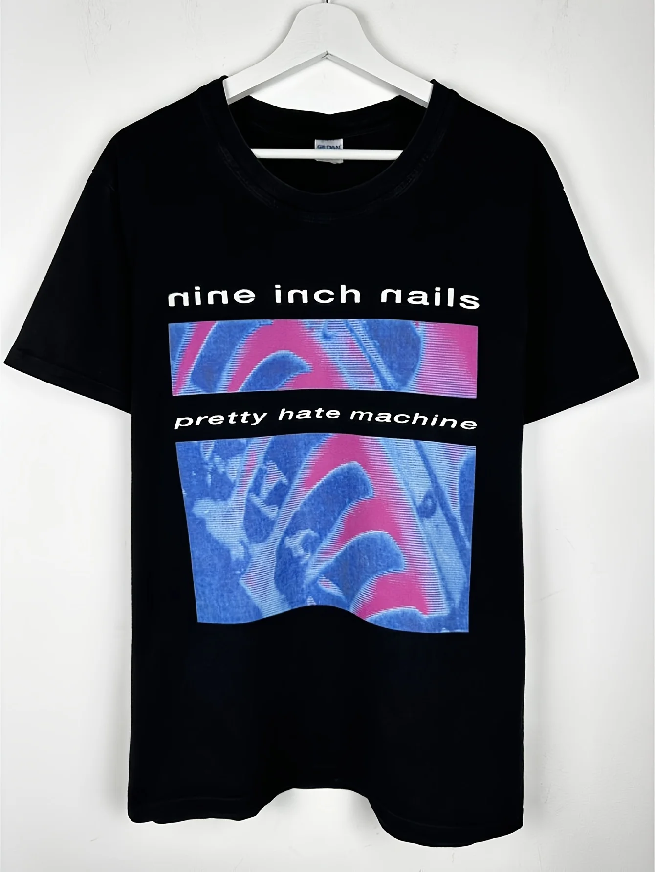 Black Blend T-Shirt R Nine Inch Nails Pretty Hate Machine Album Art Print Music Band Rock Punk Style Unisex Casual Wear Summer
