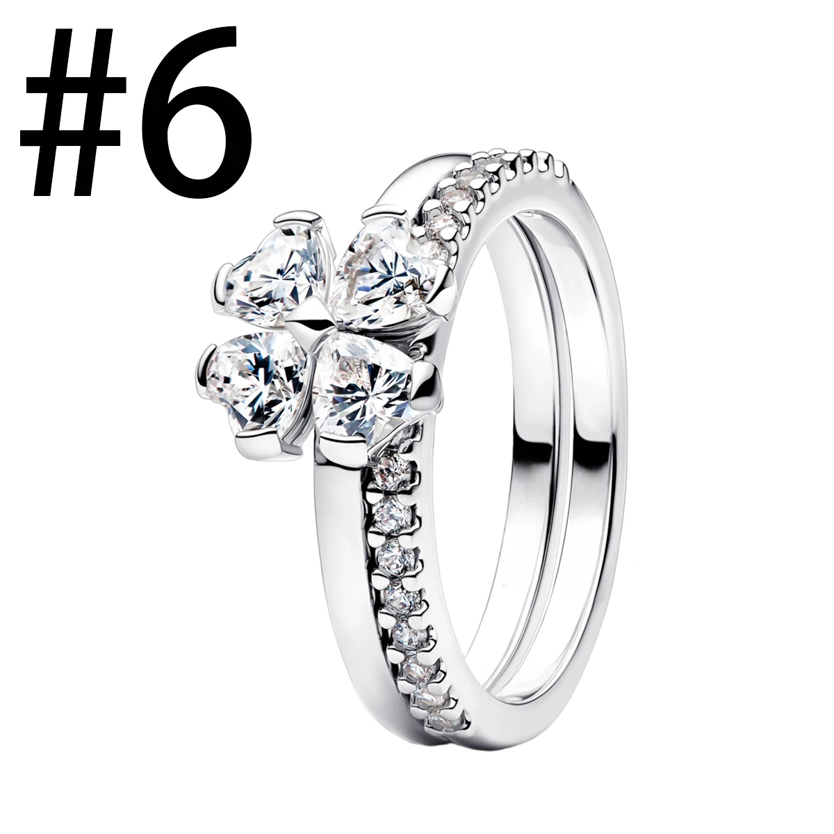 Nieuwe 925 Sterling Zilver Vierklaverblad Bloem Oor Stud Ring Hanger Kraal geschikt voor DIY Dames Armbanden Kettingen Sieraden Cadeaus