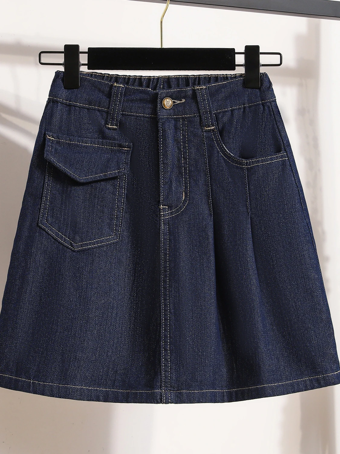 

Новая летняя джинсовая юбка А-силуэта больших размеров, свободного кроя, с защитой от просвечивания, для прогулок, женская, в корейском стиле, повседневная