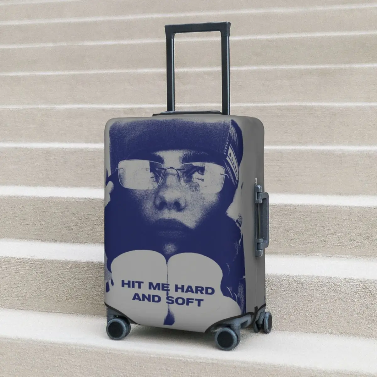Hit Me Hard And Soft Suitcase Cover Flight Cruise Trip Fun Luggage Supplies Protection