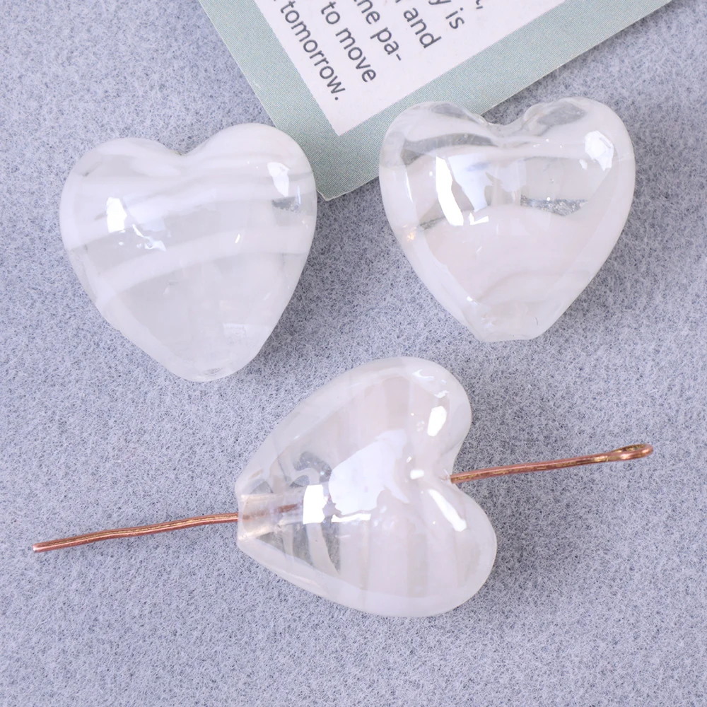 50pcs/lot DIY Mix Jewelry Accessories Hand-painted glazed love stripes Bead For Charms Phone Pendant