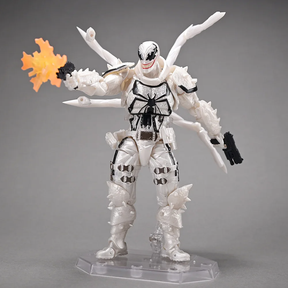

2026 New, Yamaguchi-style Marvel Venom 3 White Anti-Venom Agent Movable Figure Model Toy Ornament kid gifts desktop omnament