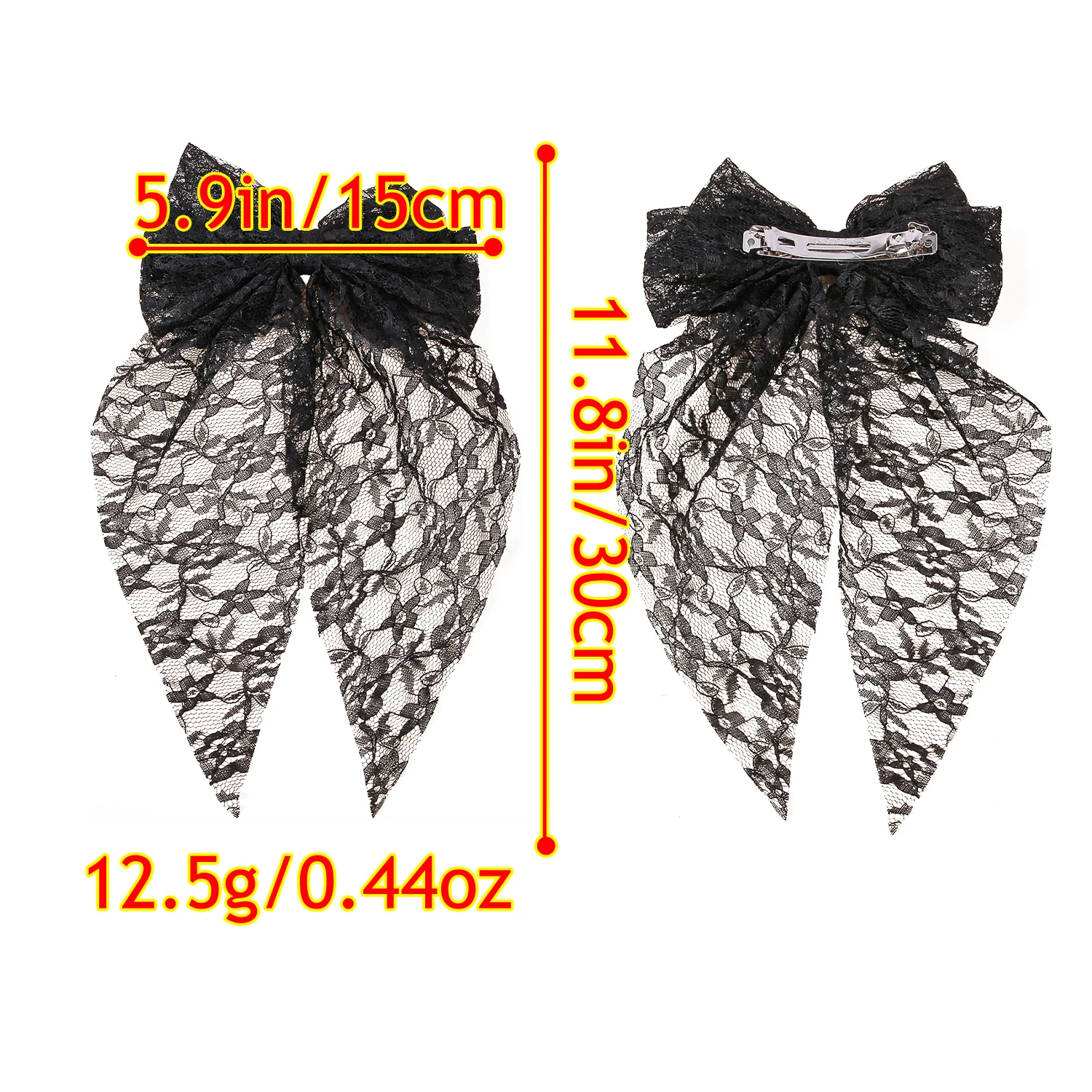 3 قطعة مقاطع الشعر الدانتيل النساء الحلو مقاطع الشعر الكبيرة للفتيات ذيل حصان حامل دبابيس الشعر المشابك إكسسوارات الشعر للفتيات #6