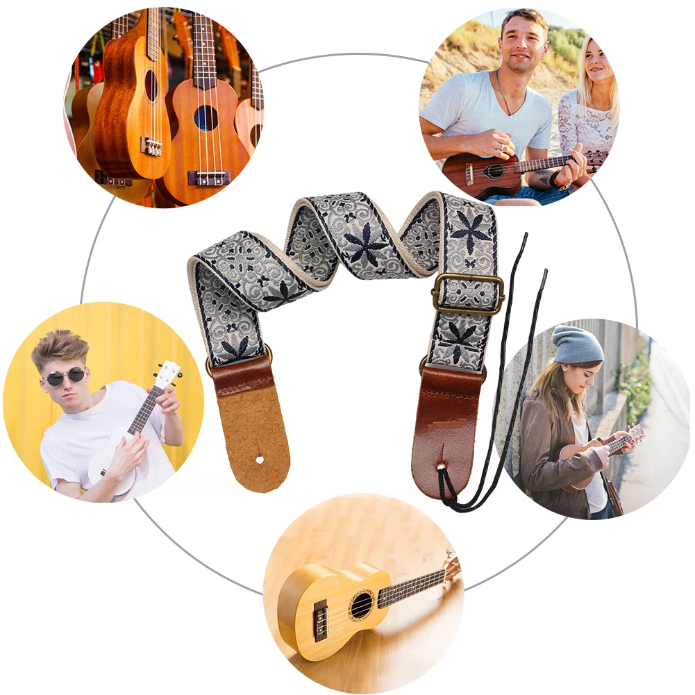 Versatile Adjustable Guitar Bass Strap Made from Nylon Leather Iron Material for Guitarists and Bass Players