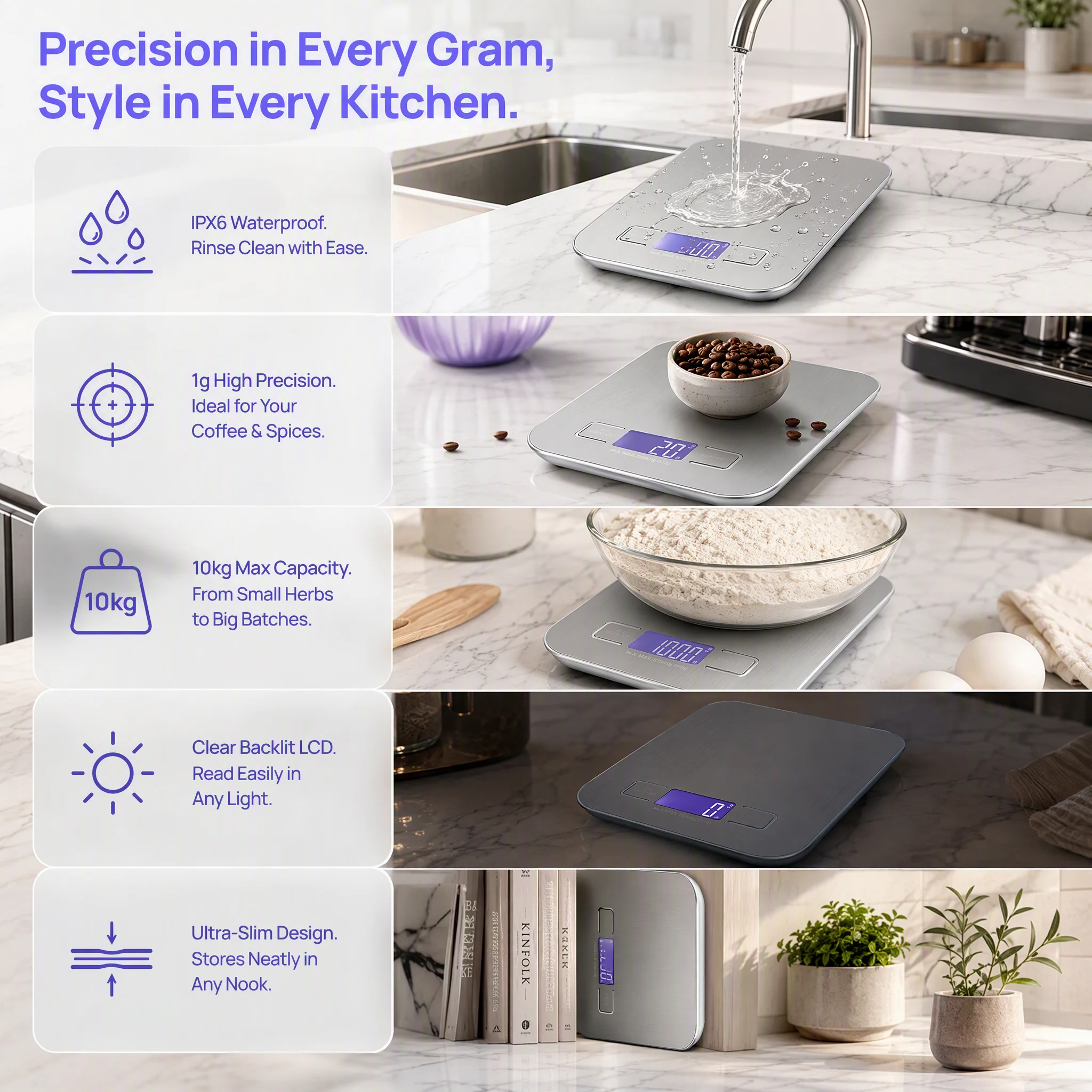 Digital Kitchen Scale 10/5kg-1 - Kitchen Electronics Gadgets 评论和价格