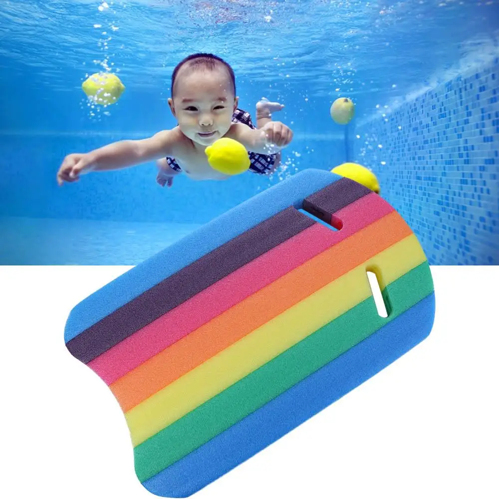 Flotador de espuma de Color arcoíris para piscina, Ayuda de entrenamiento, Kick Board, flotador de mano