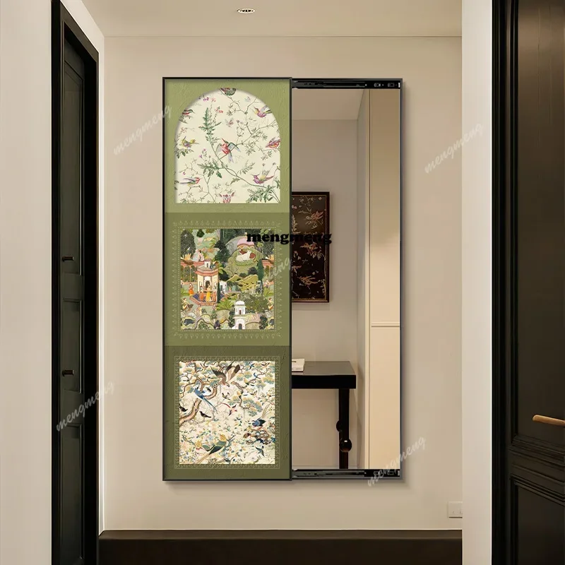 A74Rectangle Modern Mirror Living Room Women Makeup European Mirror Wall Sticky Dressing Adornos Para El Hogar Decoration HomeF1