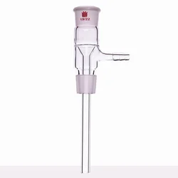 SYNTHWARE Long neck input connector, Joint 14/20 19/22 24/40, ADAPTER, INLET, LONG STEM, Borosilicate glass, A65
