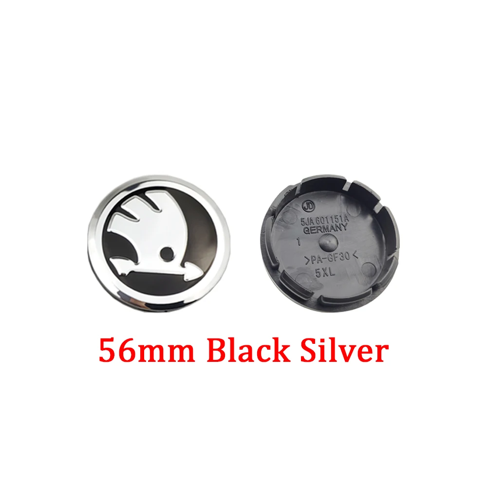 20Pcs 56mm Wheel Center Caps Aluminum Domed Sticker Logo Alloy Badge For Skoda Rapid Octavia A5 RS Kodiaq Fabia A7 Accessories