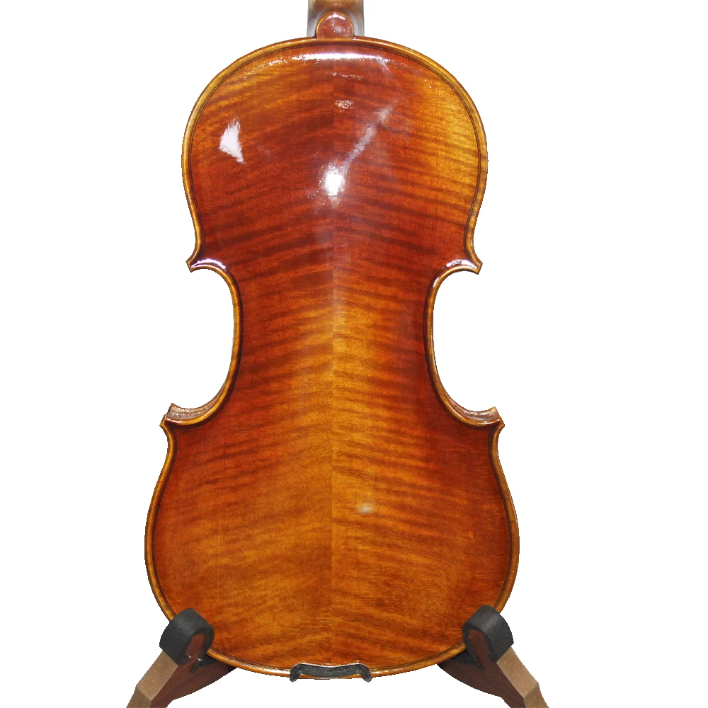 SurpassMusic Wholesale Handmade Violin 4/4 3/4 1/2 Size Solid Spruce and Maple Spirit Varnish Great Flamed Grain
