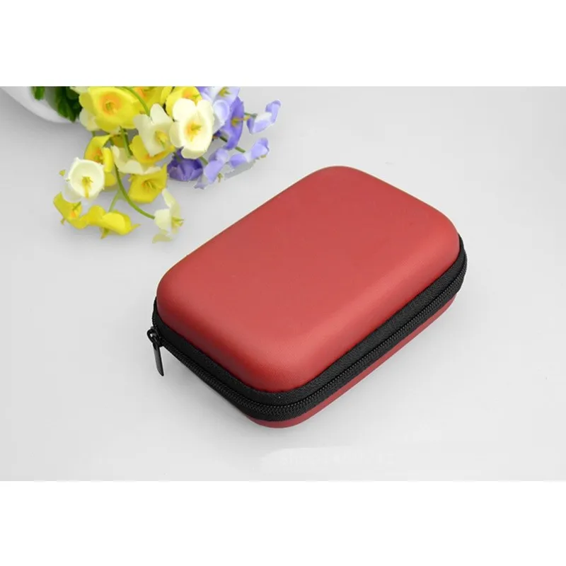 Mini Portable Earphone Bag Coin Purse Memory Card Case USB Cable Organizer Travel Cable Storage Box Headphone Accessories
