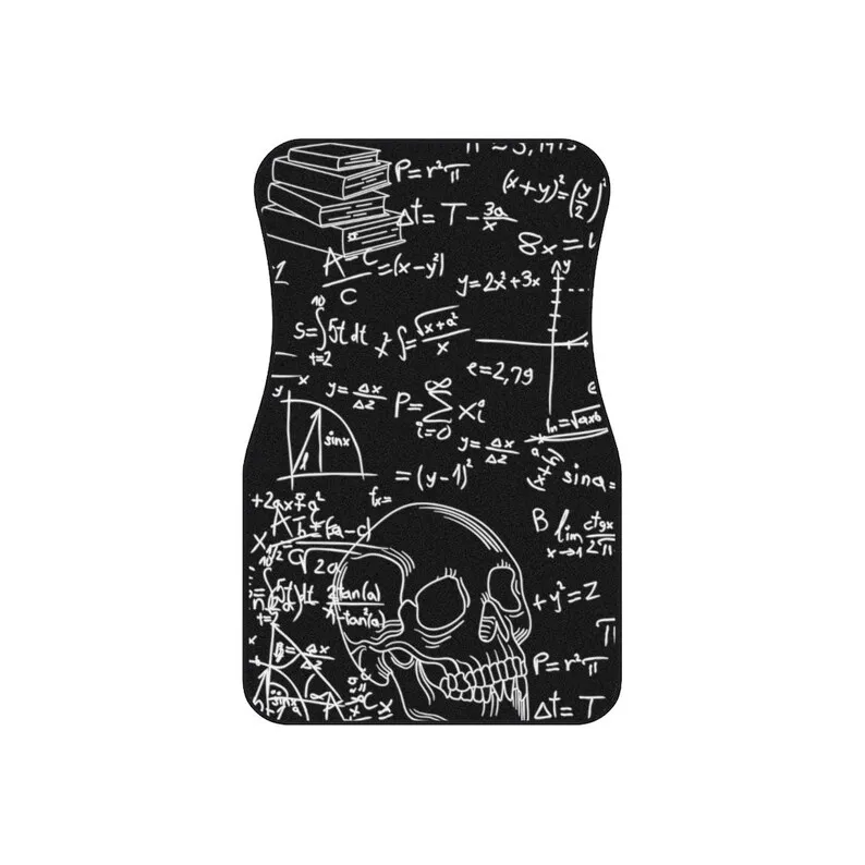 Dark Academia Floor Mats Car Floor Mats Skull Math Shakespeare Inventor Steampunk Mathematician Gift Goth Dark Cottagecore