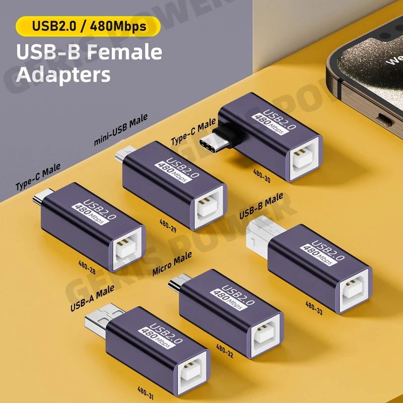 M​ini USB / Micro / USB A / Type C to USB 2.0 Dc Power Connector Adapter for Printer Mobile Hard Disk Drive electronic Paino