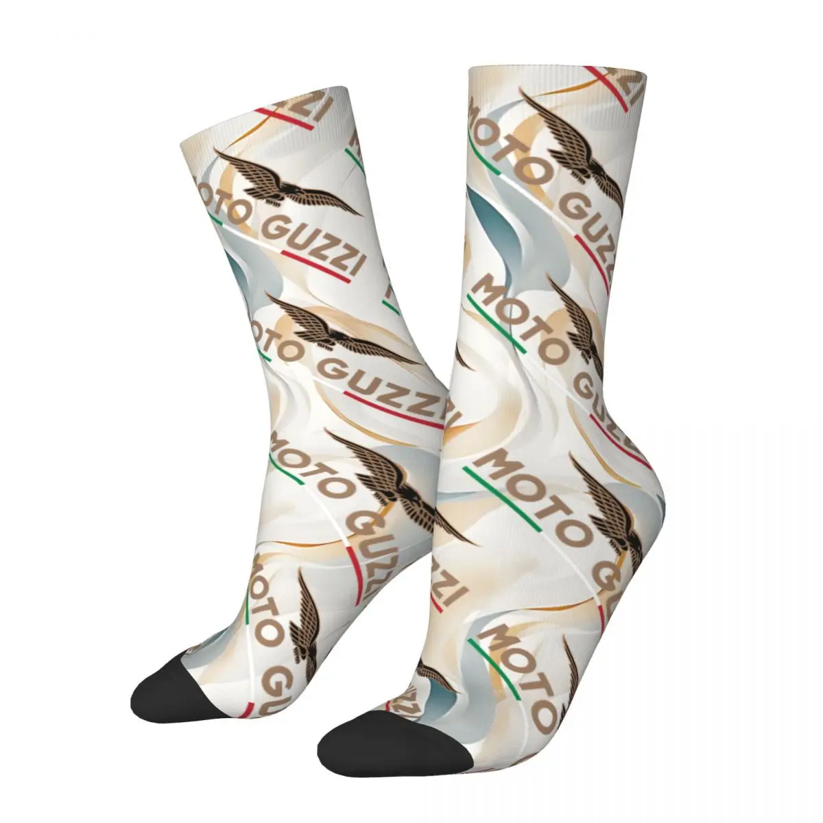 Vintage Adhesive Emblem Men's compression Socks Unisex M-Moto Guzzis Harajuku Pattern Printed Novelty Crew Sock