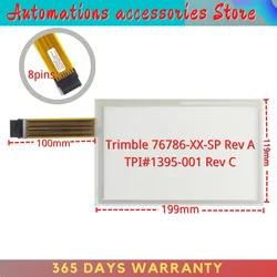 Touch Screen Glass Panel Digitizer For Trimble 76786-XX-SP Rev A TPI#1395-001 Rev C Touch Glass 199MM*119MM 8-Wire