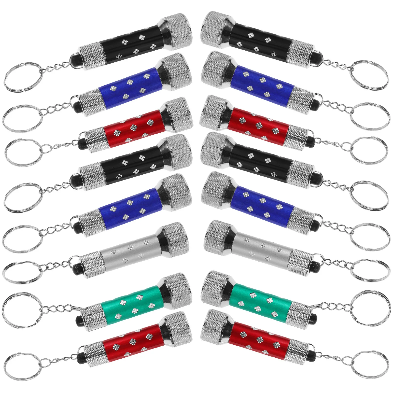 

Набор из 20 миниатюрных мощных светодиодных фонариков-брелоков: креативные портативные фонари для экстренного использования, подарочный набор (черный, серебристый, серый, красный, синий)