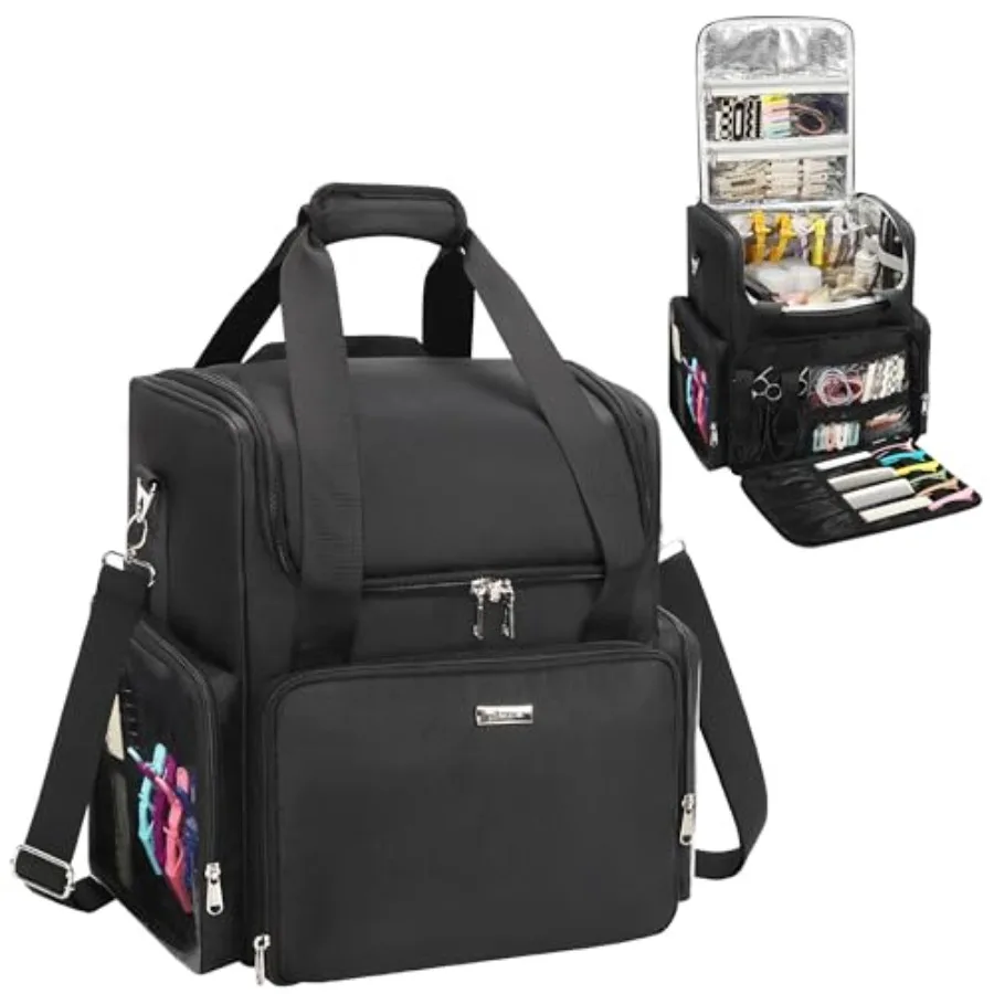 

Hair Tools Travel Bag Hairstylist Traveling Bag Hairdresser Cosmetology Bag Storage Organizer Case for Hair Stylist Essentials,