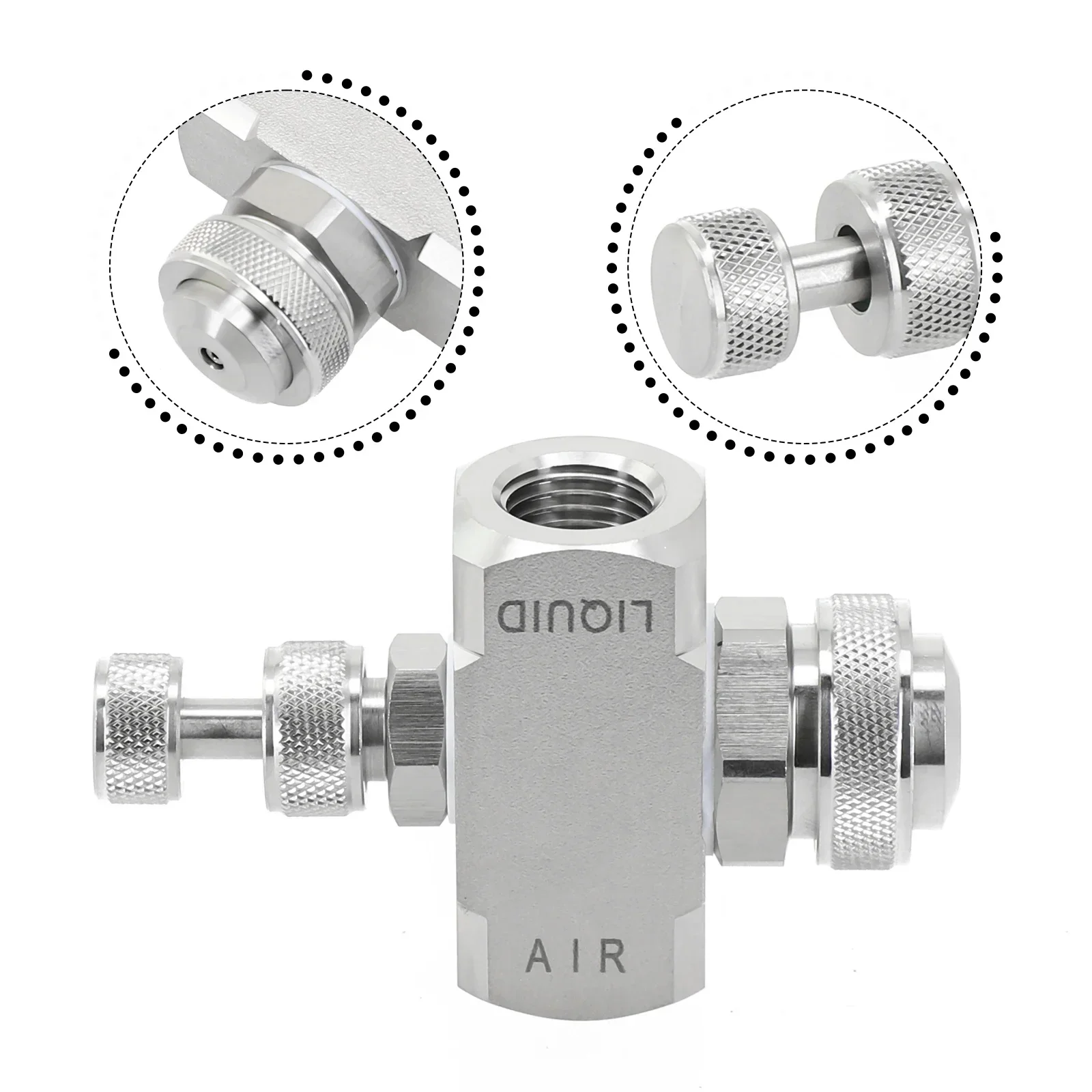 

Home Improvement Air Atomizing Nozzle Spray Tip Adjustable 1/4BSPT 30 Degree Cooling Low Pressure Siphon Cone-Shape