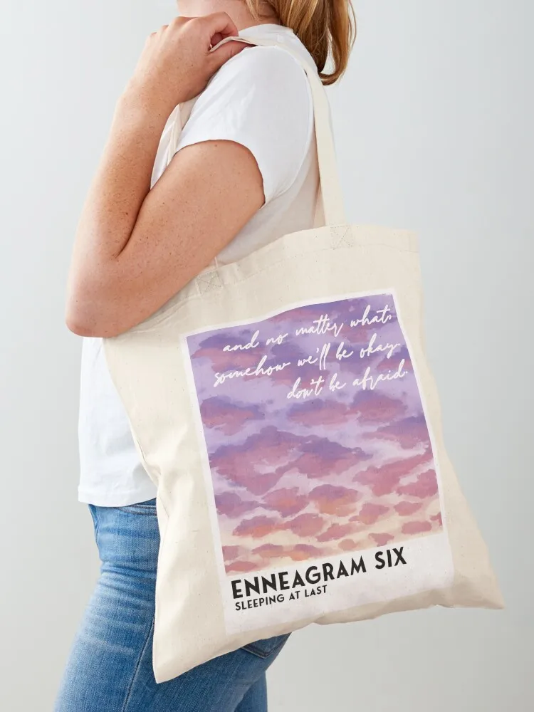 

Enneagram Six Sleeping At Last Tote Bag Canvas stote bag tote bag men woman shopping Customizable tote