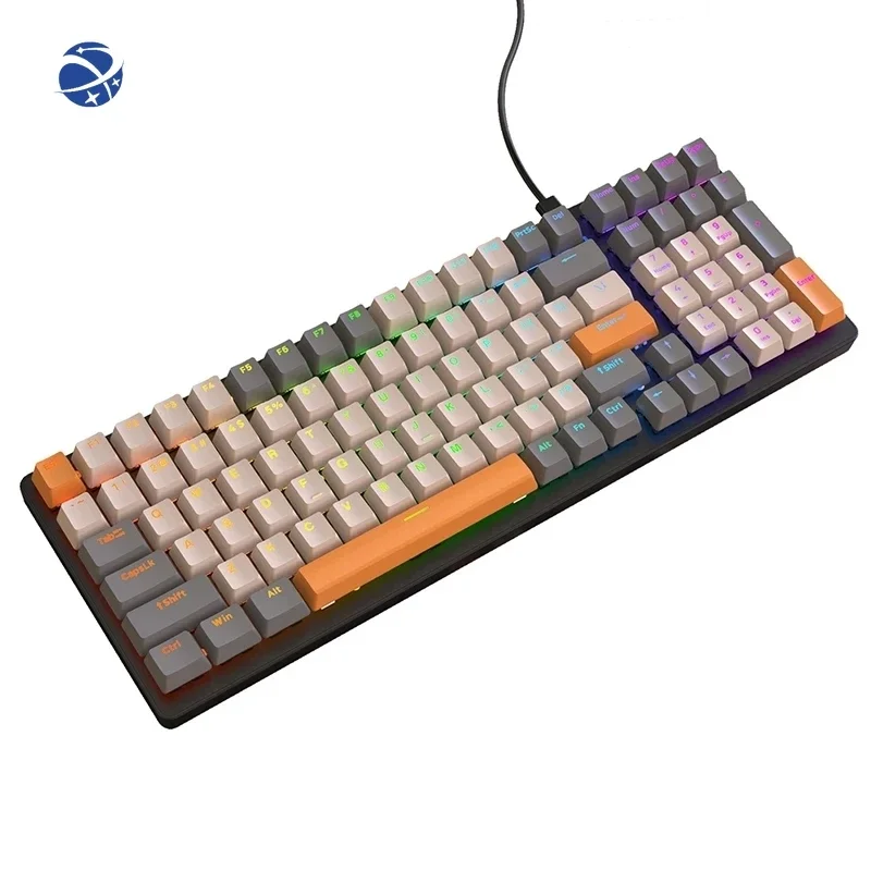 

K3 Wired Mechanical Gaming Keyboard Backlight Red/Blue Switch Pluggable 100 Keys Russian Layout 9 light effects Type-C