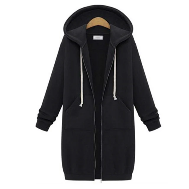 2024 Women's Autumn Winter ThickenHoodies Parkas Loose Hooded Jackets Zipper Pocket Maxi Size Sweatshirt Sports Dresses Outwear 5 2024 Women's Autumn Winter ThickenHoodies Parkas Loose Hooded Jackets Zipper Pocket Maxi Size Sweatshirt Sports Dresses Outwear 5