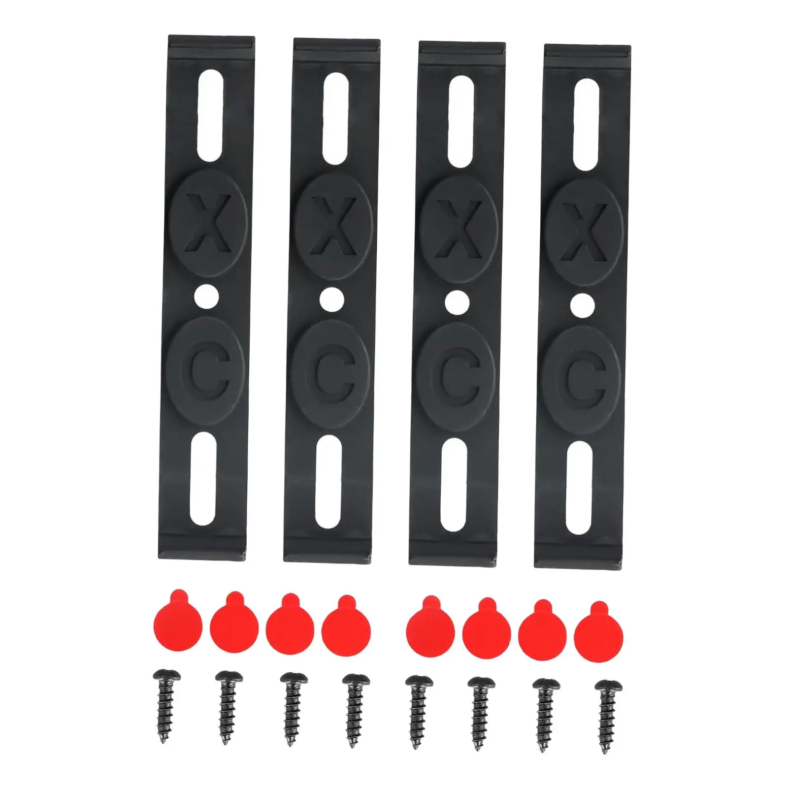 Frameless Black License Plate Holder ABS Car Mount Clip Clamps Brackets Universal Number Plate Frame for Garage and Vehicles