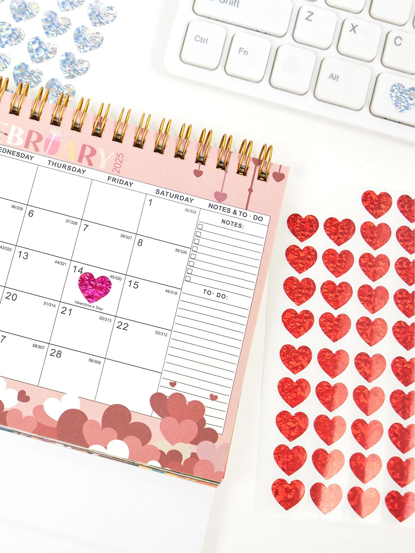 10 Blatt kleine Herz-Aufkleber, glitzernde, glänzende Valentinstag-Aufkleber in Rotgold und Silber für Kinder, Klassenzimmer-Belohnung, Umschläge, DIY-Dekoration – Detail 8