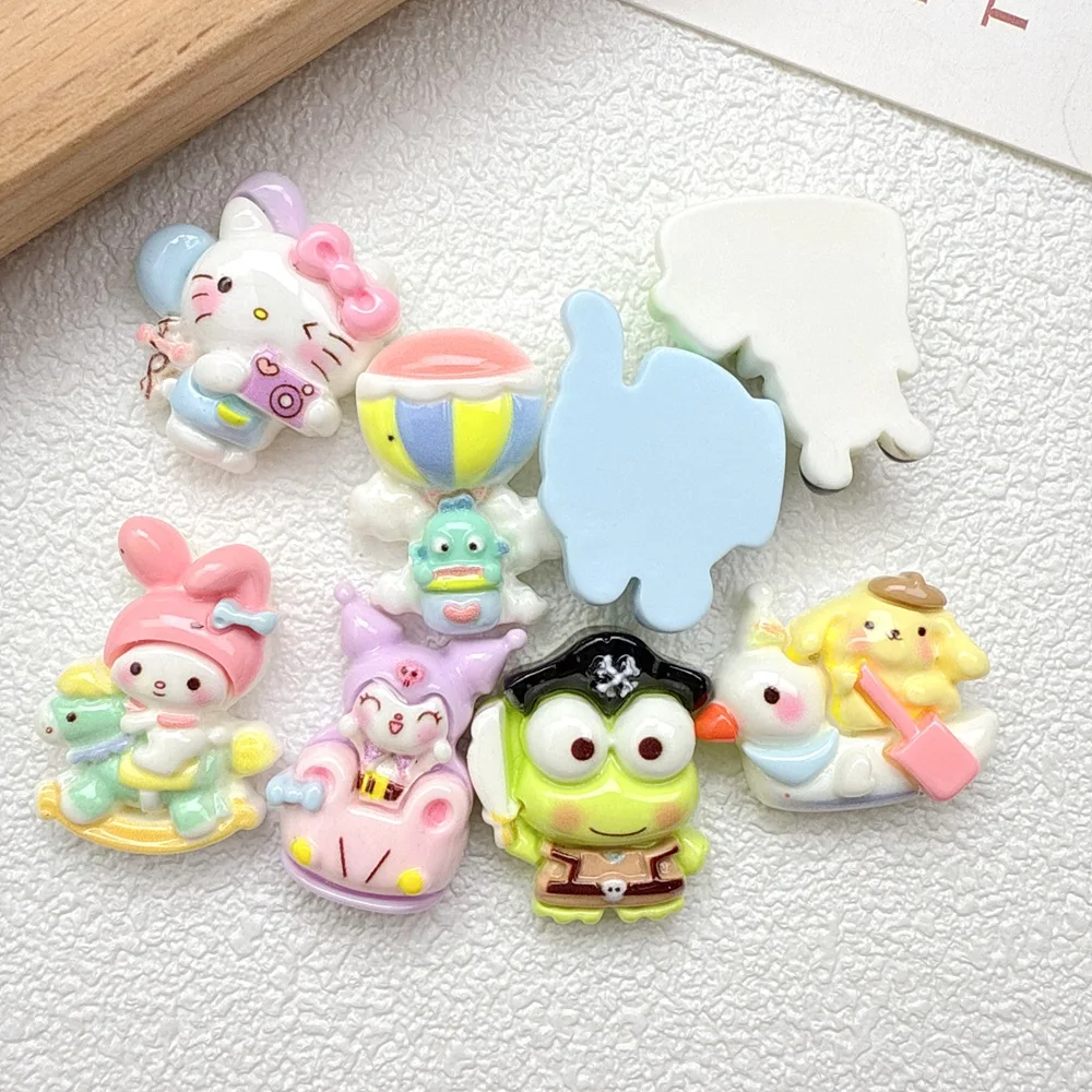 الراتنج الكرتون الحيوان كابوشون مسطح مصغرة سجل القصاصات DIY الشارات ل جراب هاتف صنع المجوهرات كروكس السحر مغناطيس الثلاجة