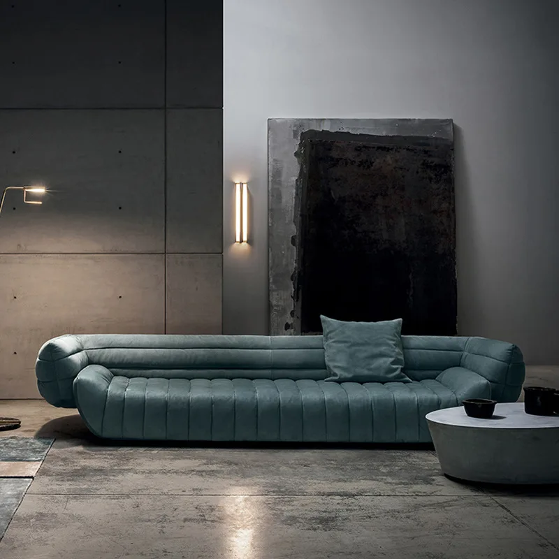 

Italian light luxury banana medieval sofa Nordic simple designer villa homestay living room sofa