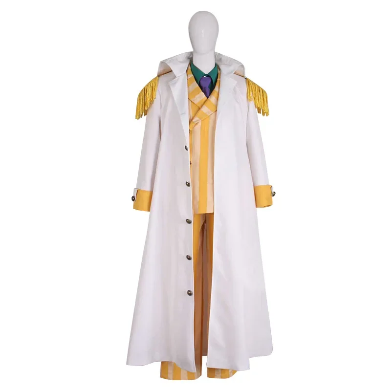 Film Gorousei Kizaru Taisho Borsalino Cosplay Costume Admiral Uniform Full Set Halloween Carnival Cosplay Outfits Suit