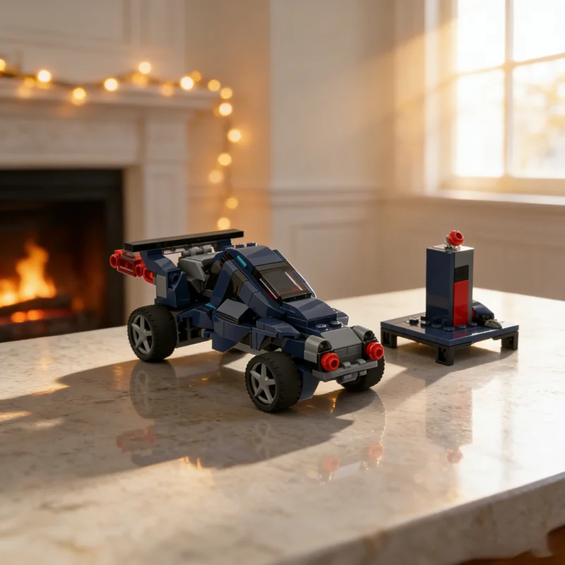 

240pcs MOC Dark Blue Octane Model Building Blocks Architecture Toy DIY Assemble Festival Gifts Education Brick Creative Idea