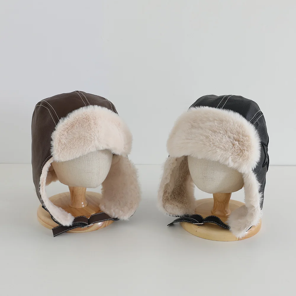 

Детская зимняя утолщенная шапка Lei Feng на овчарной подкладке для мальчиков и девочек, стильная детская утепленная шапка, зимние шапки для малышей