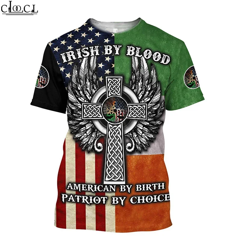 HX Unisex T-Shirt Men Streetwear Popular Irish St.Patrick Day 3D Print Harajuku Short Sleeve Casual Pullover Drop Shipping
