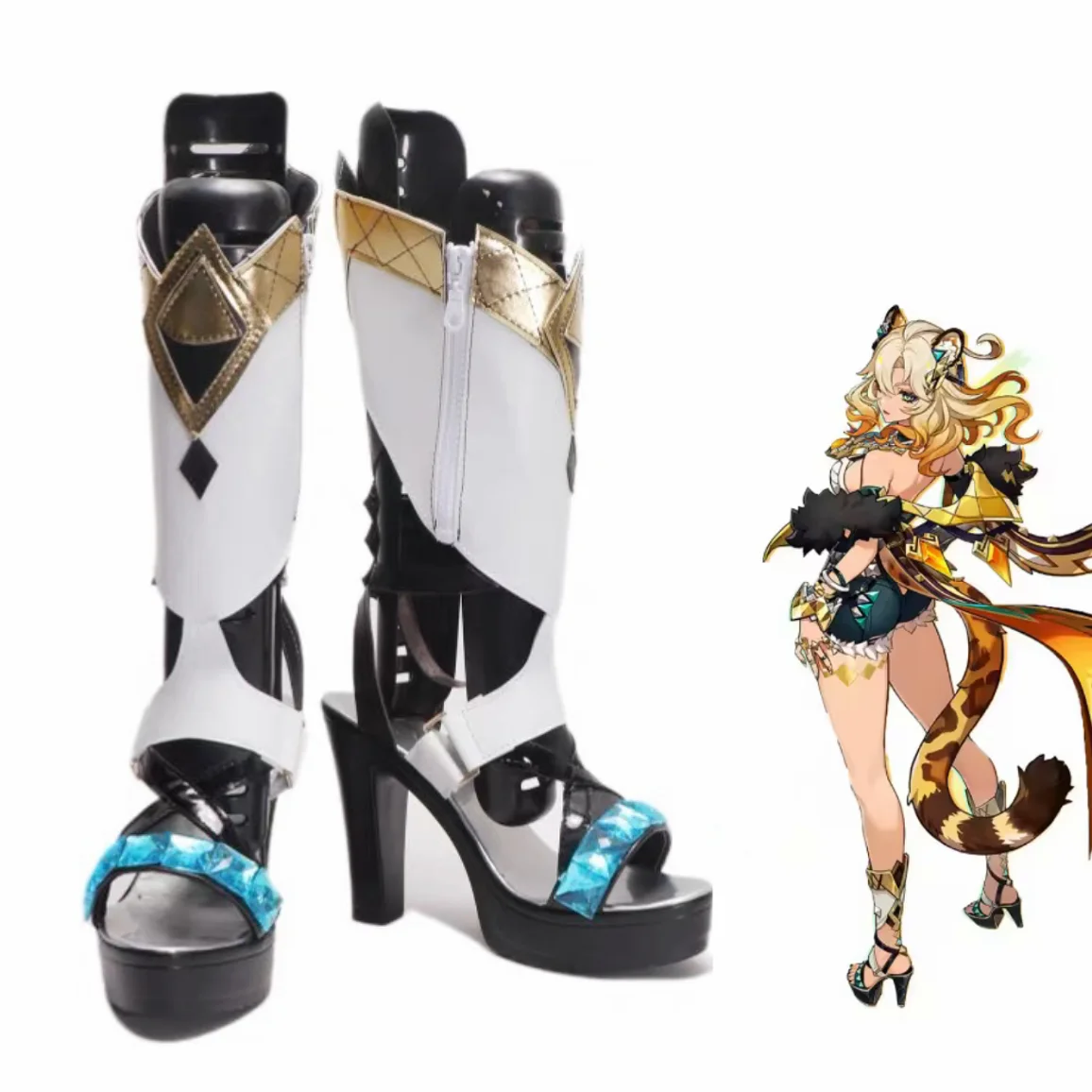 

Genshin Impact Xilonen Косплей Костюм Обувь Сапоги Natlan Хэллоуин Вечеринка для женщин Реквизит Обувь