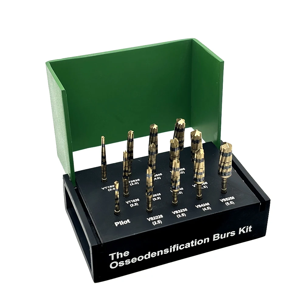 13Pcs Multi-Functional Implant Surgical Kit Bone Densification Drills Internal Sinus Lift Burs & Implant Drivers for Clinic