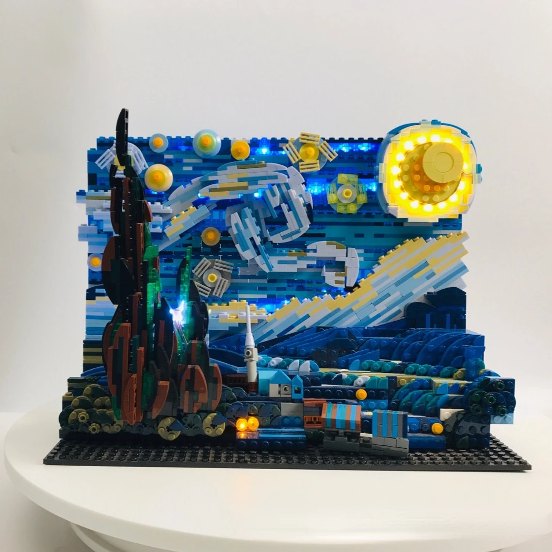 Not Included Building Blocks LED Light Kit For Vincent van Gogh - The Starry Night DK3001 DIY Toys Gift Only Lighting Set