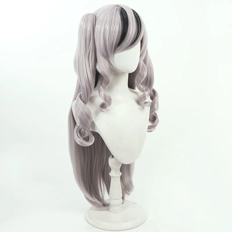 Juego Azur Lane Elbing Cos peluca de Cosplay accesorios de fiesta de Carnaval de Halloween pelo sintético fibra resistente al calor + gorro de peluca