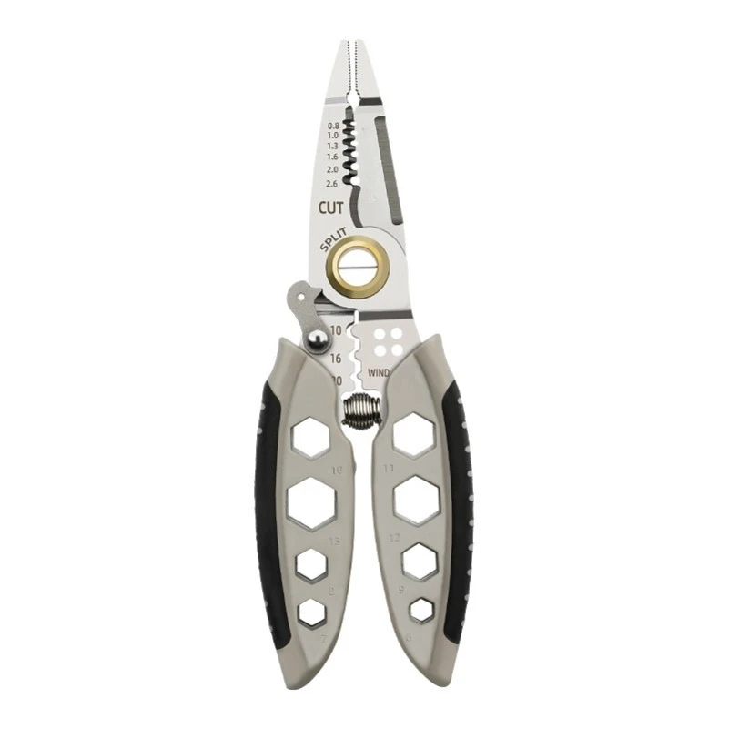 Multifunctional wire stripping pliers 7-inch electrical special tools, wire cutting and wire drawing