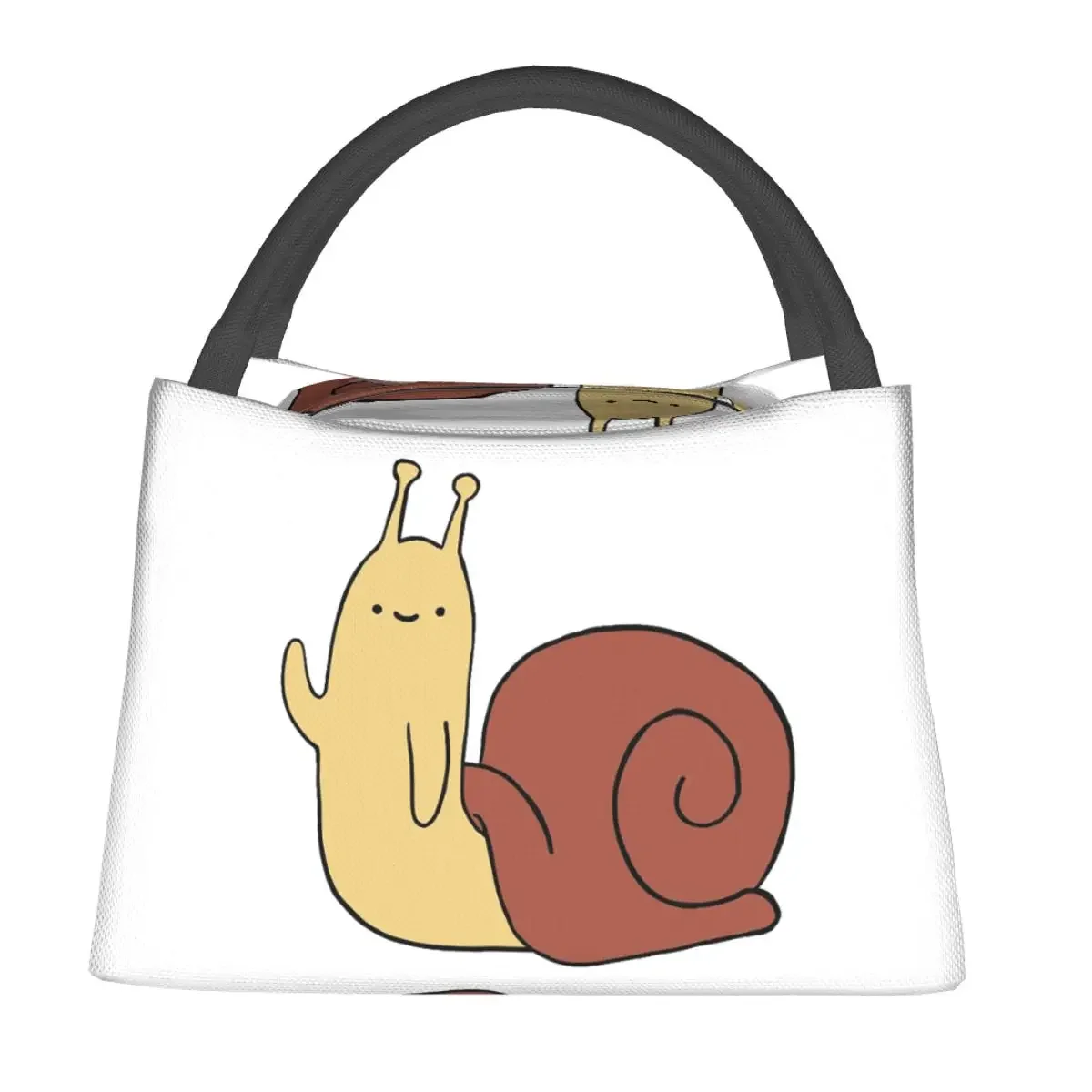 Adventure Time Snail Lunch Bags Insulated Bento Box Waterproof Lunch Tote Picnic Bags Cooler Thermal Bag for Woman Girl Work