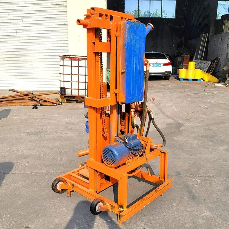 

Портативная электрическая буровая установка для скважин, легкая гидравлическая мини-буровая установка глубиной 100 м для дома и сада, хит продаж