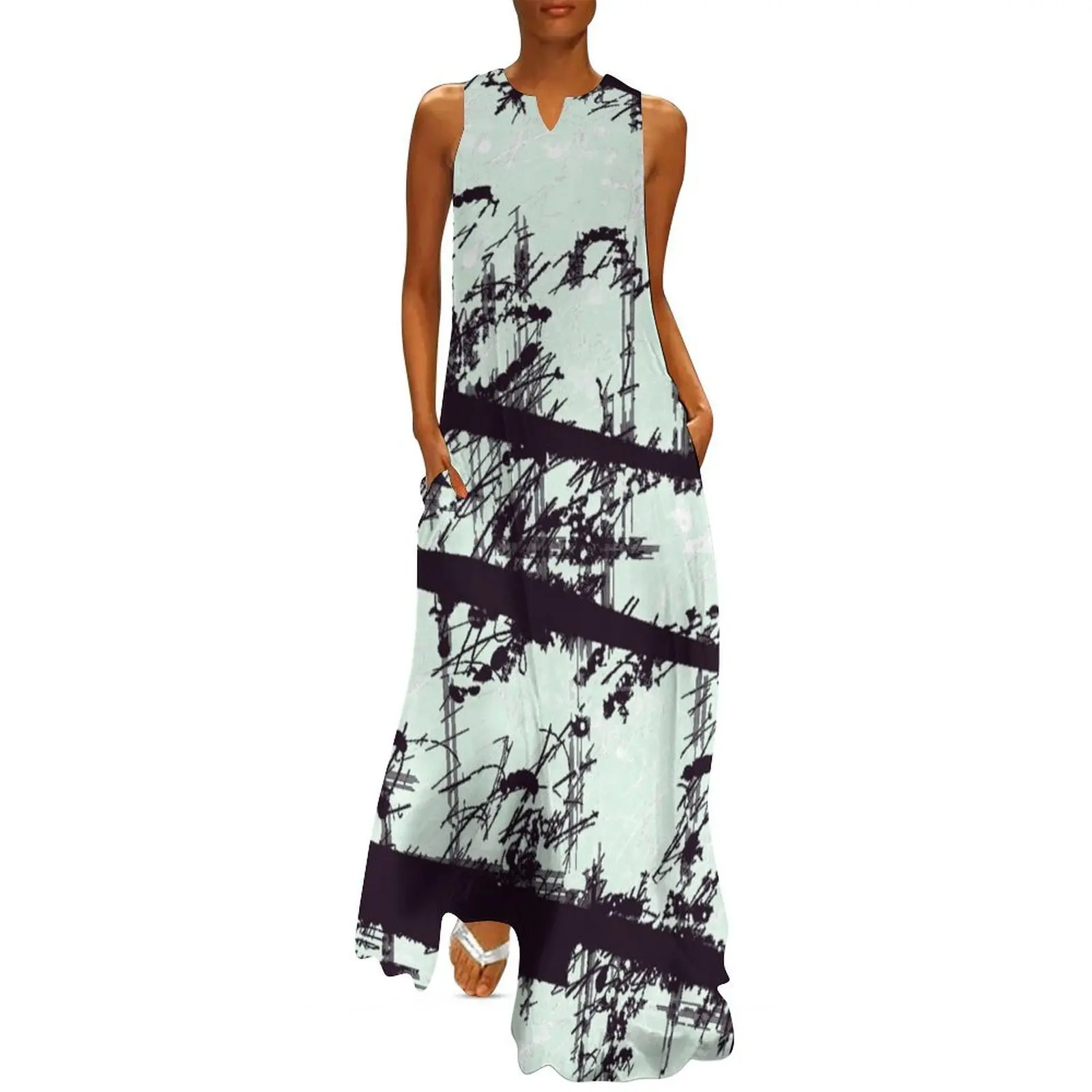 

Abstract Industrial Forest Long Dress dresses for official occasions Women's clothing bandage dress Woman clothes