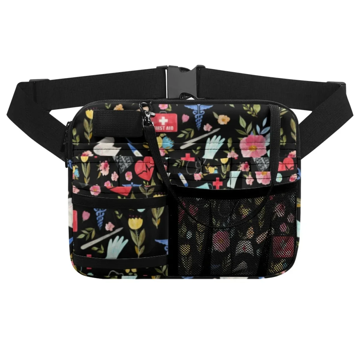 Adoro Cuidar de Design Médico Sacos de Cintura, Atadura Estetoscópios, Pacote Médico Tesoura, Cinto de Enfermagem Multi Bolso, Mulher, 2023