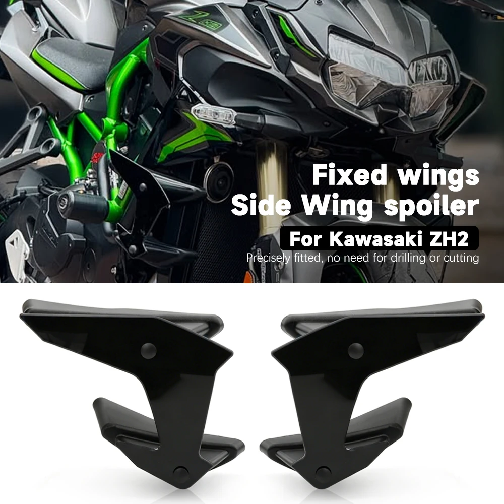 For Kawasaki ZH2 Z H2 2020-2025 2026 Motorcycles Side Winglet Spoiler Wing Fairing Fixed Wing DOWNFORCE NAKED FRONTAL SPOILERS