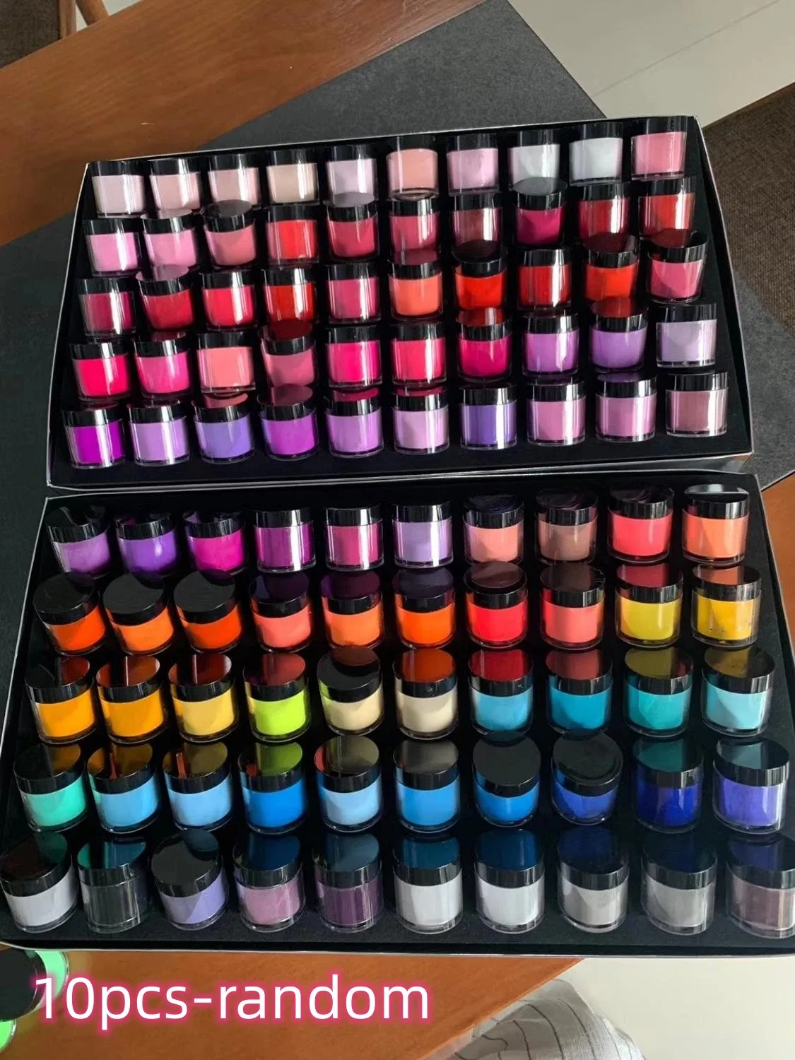 アクリルパウダー 6色 クリスタル ピンク ヌード 10ml 6個