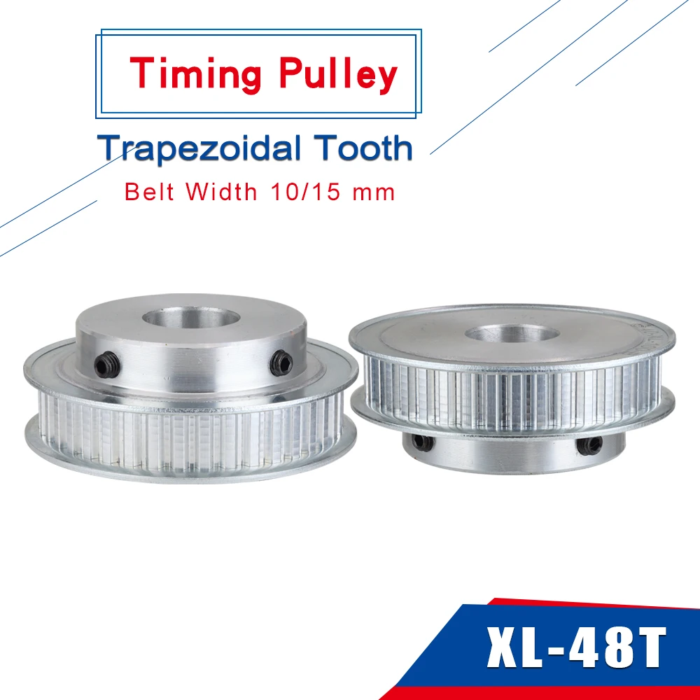 Timing Pulley XL 40T Trapezoidal Tooth BF Shape Pulley Wheel Teeth Pitch 5.08 mm Bore Size 8/10/12/14/15 mm Belt Width 10/15mm