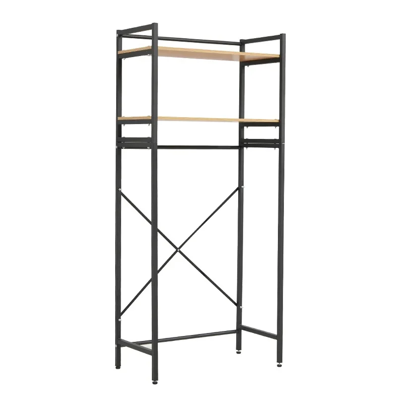 Brown Living Room Toilet Storage Rack Space Saver Bathroom Rack Metal Toilet Rack