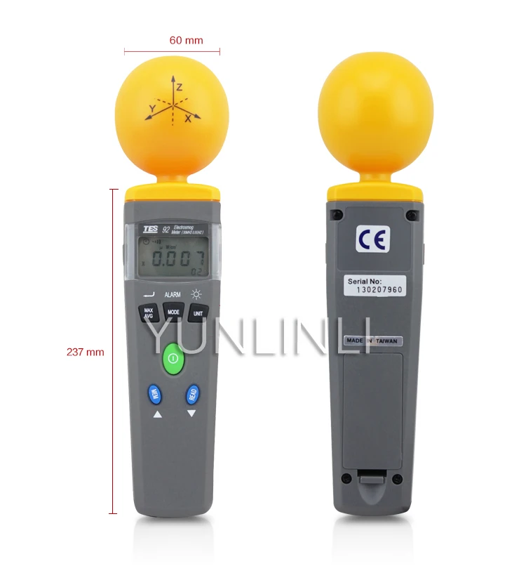 High Frequency Radiation Tester Electromagnetic Radiation Detector Made In Taiwan TES-92