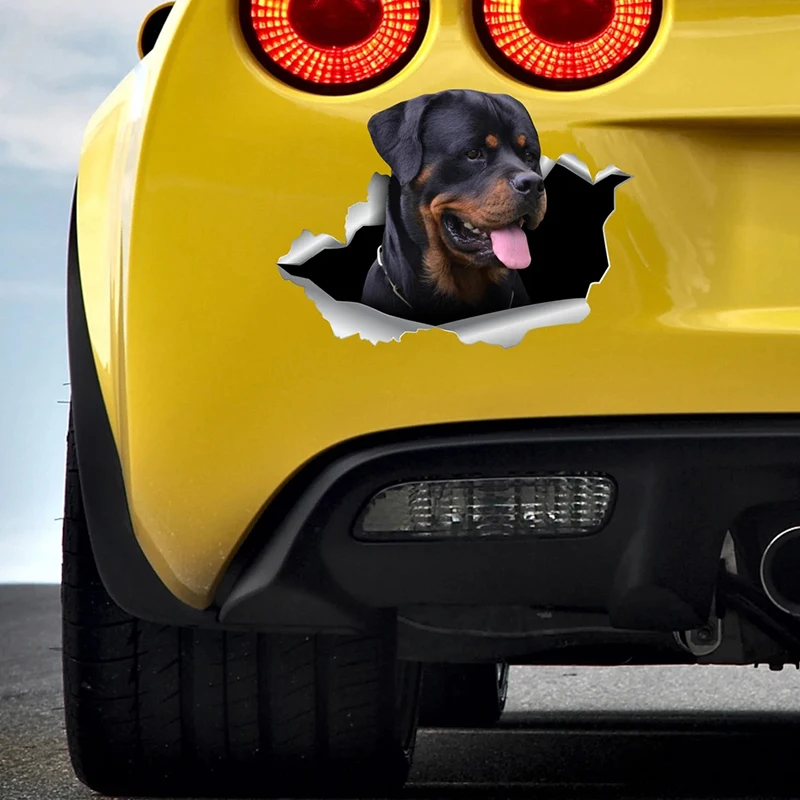 V1153# Rottweiler Dog Car Sticker Pet Waterproof Vinyl Decal Car Accessories Decor Pegatinas Para Coche